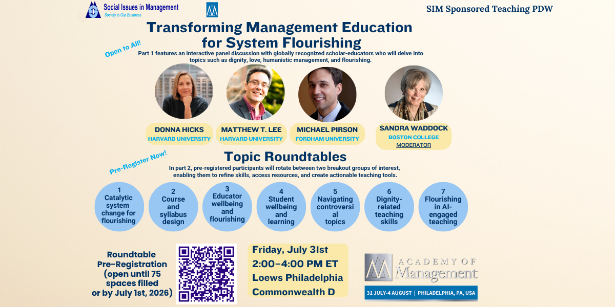 Flyer for SIM Teaching PDW